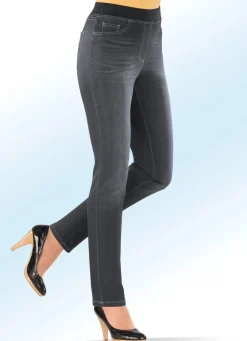 Damen COSMA Power-Stretch-Jeans in Schlupfform