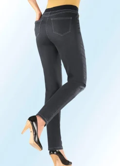 Damen COSMA Power-Stretch-Jeans in Schlupfform