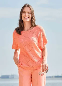 Damen Tizia Pullover mit Ajour-Rautendessin