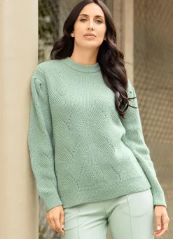 Damen Tizia Pullover mit dekorativer Faltenlegung