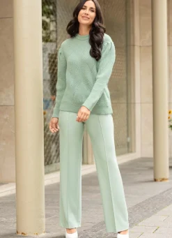 Damen Tizia Pullover mit dekorativer Faltenlegung