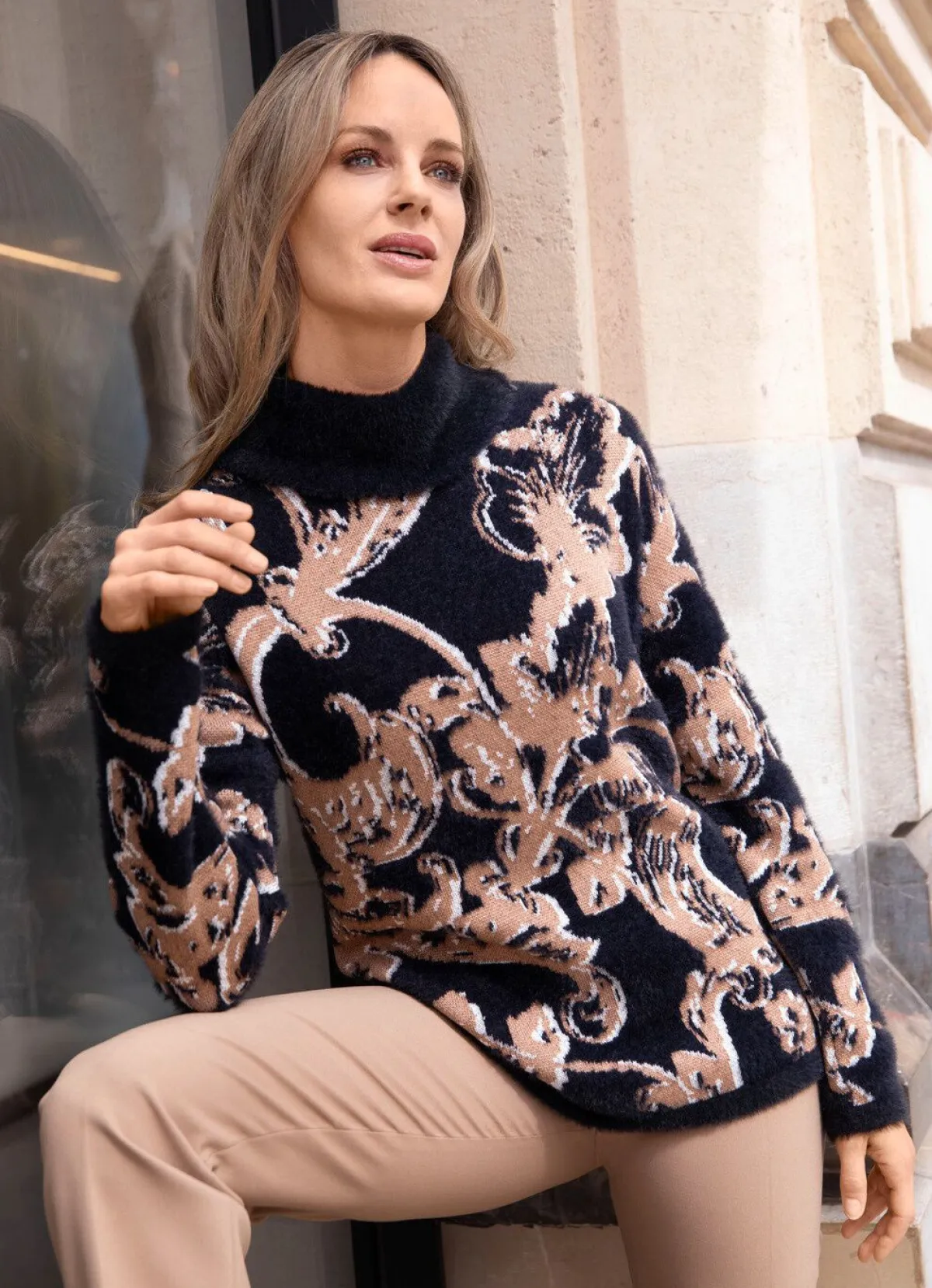 Damen Tizia Pullover mit Effektgarn