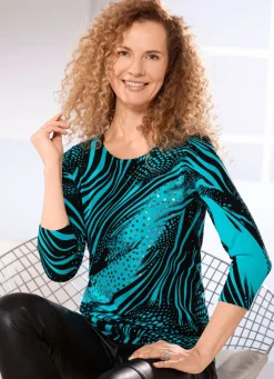Damen BADER Pullover mit Paillettenzier