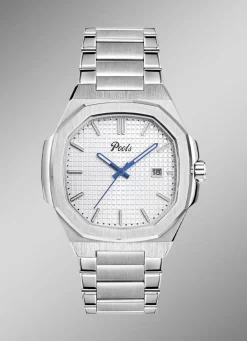 Herren POOLS Quartz-Herrenuhr aus Edelstahl