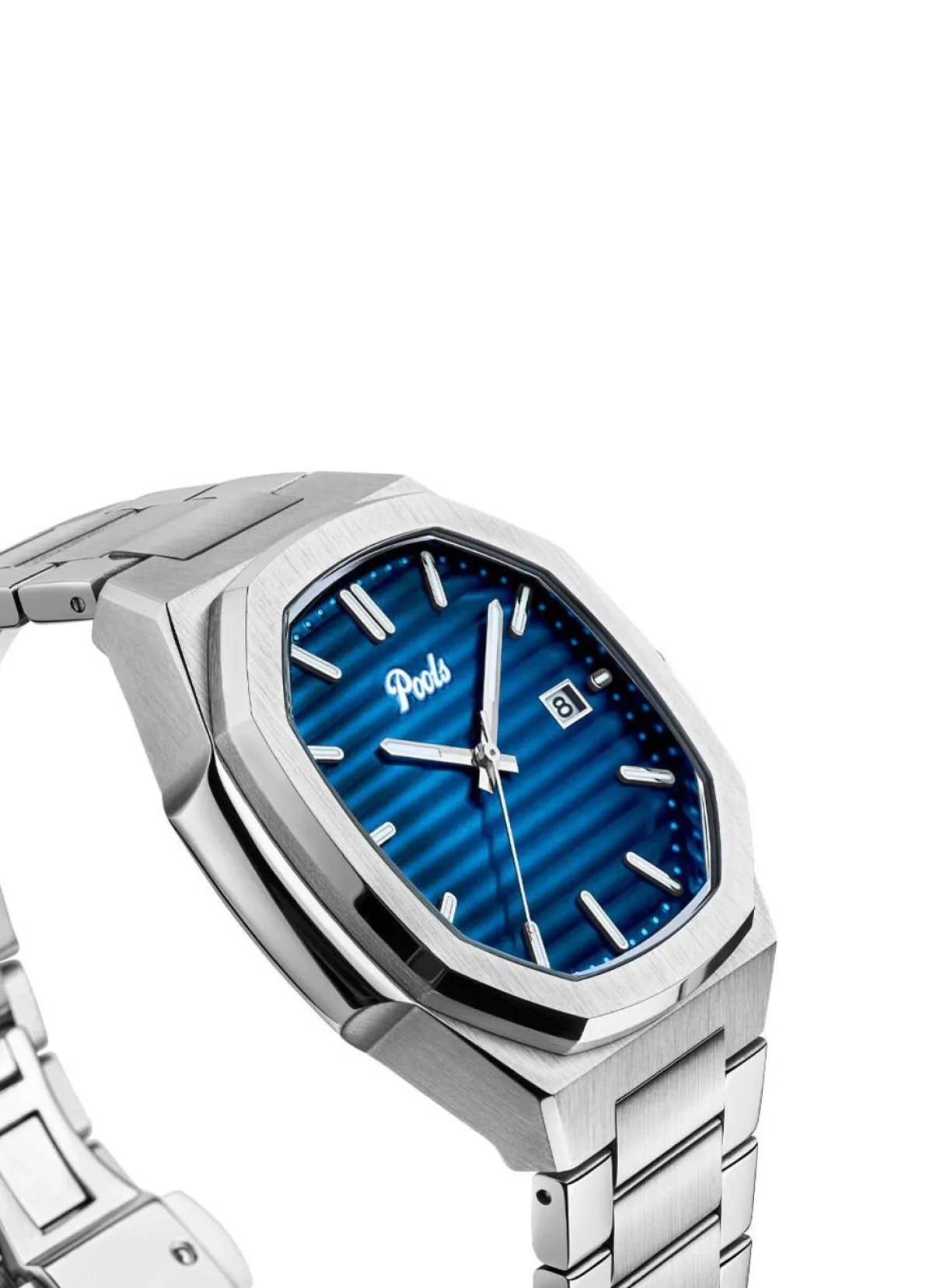 Herren POOLS Quartz-Herrenuhr aus Edelstahl