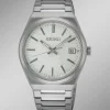 Herren SEIKO Quarz-Herrenuhr mit Edelstahlbandgehäuse