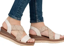 Damen Remonte Sandalette mit Flechtdurchzügen