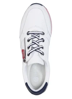 Damen Remonte Sneaker aus beschichtetem Leder mit Textilbesatz