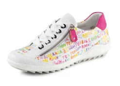 Damen Remonte Sneaker aus beschichtetem, frech bedrucktem Leder