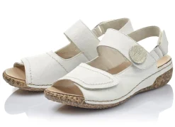 Damen Rieker , bequeme Damen-Sandalen, Weite H, mit herausnehmbarem Fußbett