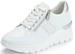Damen Rieker , bequeme Damen-Sneaker, Weite G, mit Reißverschluss