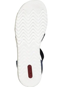 Damen Rieker , edle Damen-Sandalen, mit Riemchen und Elastikbandagen