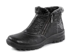 Damen Rieker , gefütterte Damen-Boots, Winterschuhe, mit Reißverschluss