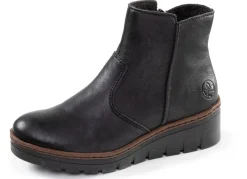 Damen Rieker , gefütterte Damen-Stiefeletten, Winterschuhe, mit Reißverschluss