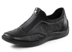 Damen Rieker , klassische Damen-Slipper, mit Reißverschluss