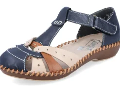 Damen Rieker , leichte Damen-Sandalen, Weite G, mit Klettverschluss