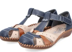 Damen Rieker , leichte Damen-Sandalen, Weite G, mit Klettverschluss