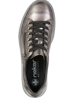 Damen Rieker , modische Damen-Sneaker, mit Reißverschluss
