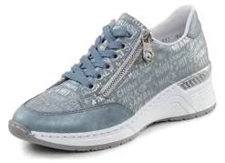 Damen Rieker Schnür-Sneaker aus bedrucktem Synthetikmaterial