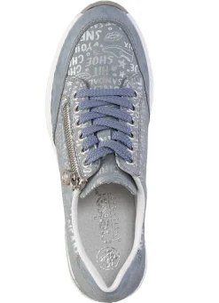 Damen Rieker Schnür-Sneaker aus bedrucktem Synthetikmaterial