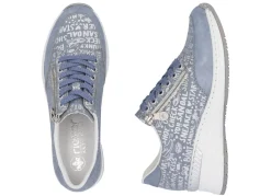 Damen Rieker Schnür-Sneaker aus bedrucktem Synthetikmaterial