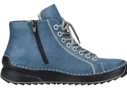 Damen Rieker , sportive Damen-Boots, Winterschuhe, mit Reißverschluss