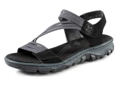 Damen Rieker , sportliche Damen-Sandalen, mit zwei Klettspangen