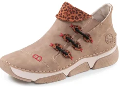 Damen Rieker , trendige Damen-Boots, Winterschuhe, mit Reißverschluss