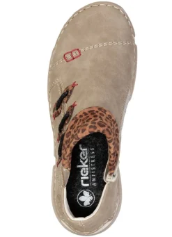 Damen Rieker , trendige Damen-Boots, Winterschuhe, mit Reißverschluss