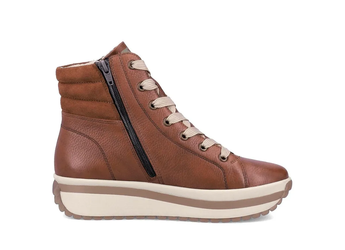Damen Rieker , trendige Damen-Boots, Winterschuhe, mit herausnehmbarem Fußbett