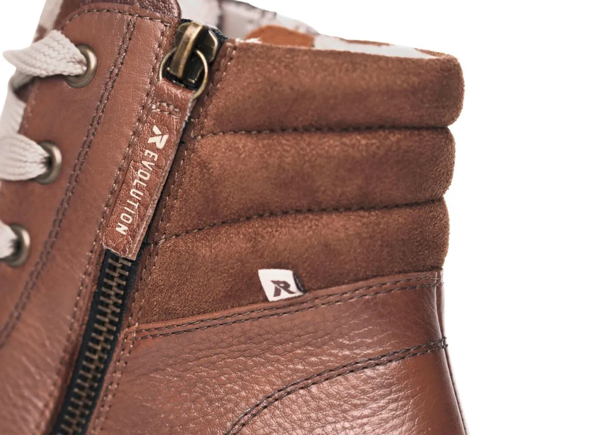 Damen Rieker , trendige Damen-Boots, Winterschuhe, mit herausnehmbarem Fußbett