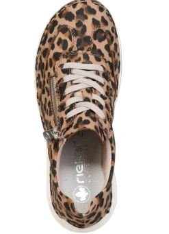 Damen Rieker , trendige Damen-Sneaker, mit Reißverschluss