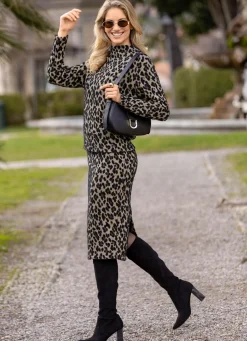 Damen BADER Rock in Strick-Optik