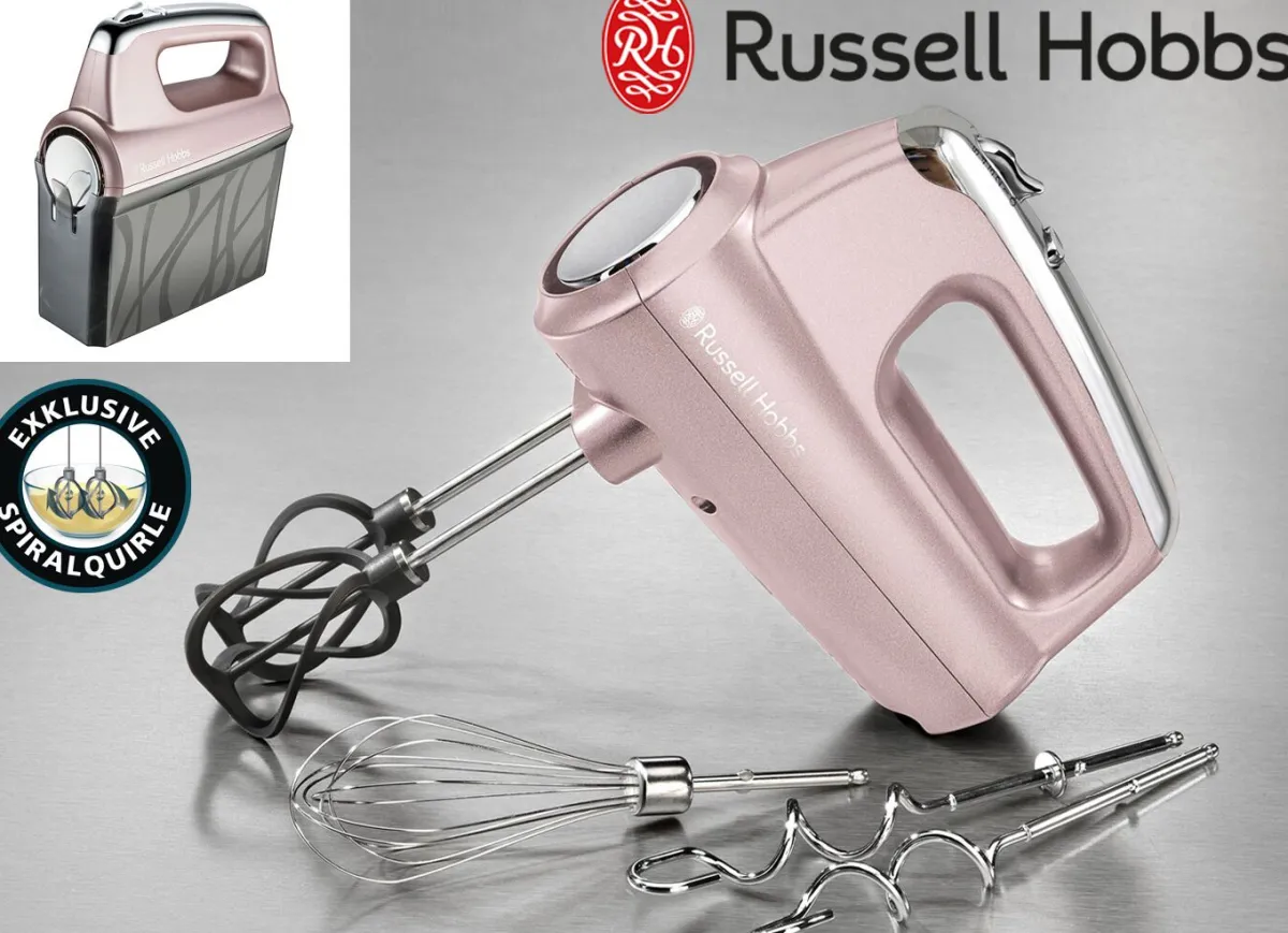 BADER Russell Hobbs Handmixer mit spiralförmigen Helix-Quirlen