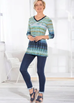 Damen BADER Sagenhafte Tunika mit Gürtelschlaufen und Bindegürtel