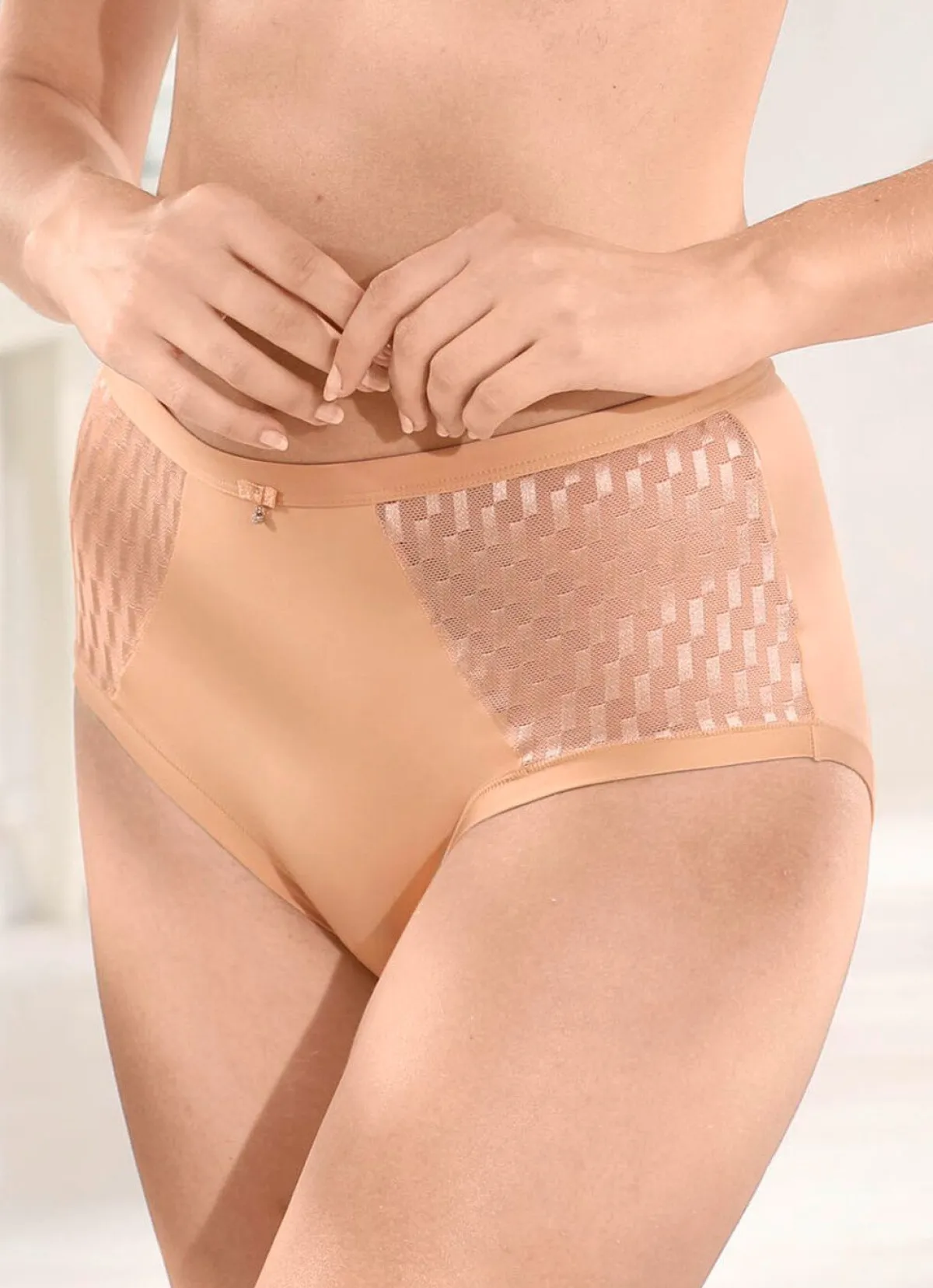Damen SASSA Zweierpack Slips mit jacquarddessinierten Tülleinsätzen