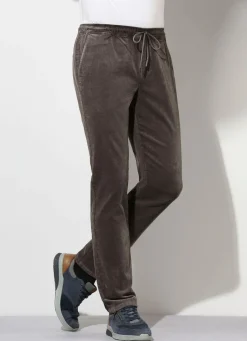 Herren BADER Schlupfcordhose mit Gummibund rundum in 3 Farben
