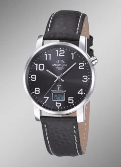 Herren MASTER TIME Schöne Herren-Lederarmbanduhr