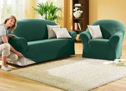 BADER Schützende Stretchbezüge für Sessel und Sofa