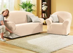 BADER Schützende Stretchbezüge für Sessel und Sofa