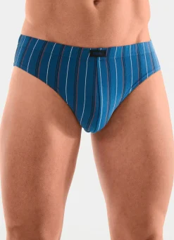Herren BADER Sechserpack Slips mit Streifendessin