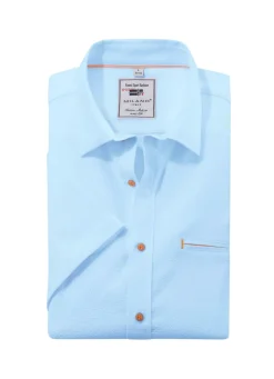 Herren BADER Seersucker Hemd von "Milano Italy" in 3 Farben