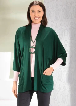 Damen BADER Shirtjacke in verschlussloser Form in 2 Farben