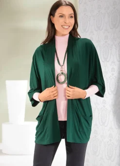 Damen BADER Shirtjacke in verschlussloser Form in 2 Farben
