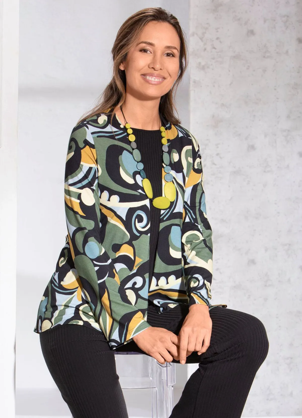 Damen KLAUS MODELLE MADE IN GERMANY Shirtjacke in verschlussloser Form