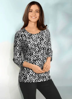 Damen KLAUS MODELLE MADE IN GERMANY Shirt mit Allover-Dessin