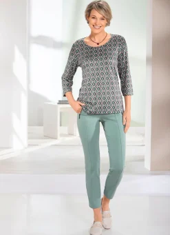 Damen BADER Shirt mit Allover-Druck in 2 Farben
