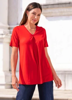 Damen laurakent Shirt mit Kellerfalte in 2 Farben