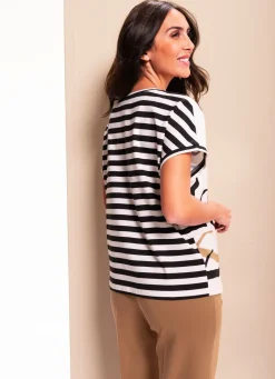 Damen RABE Shirt mit Schmucksteinzier