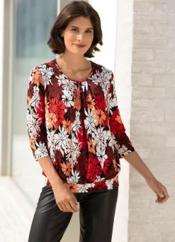Damen BADER Shirt mit schöner Fältelung in 2 Farben